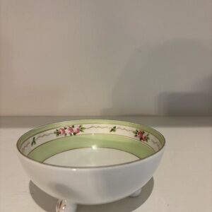 Antique Nippon Hand Painted Footed Nut, Candy, Tidbit Bowl